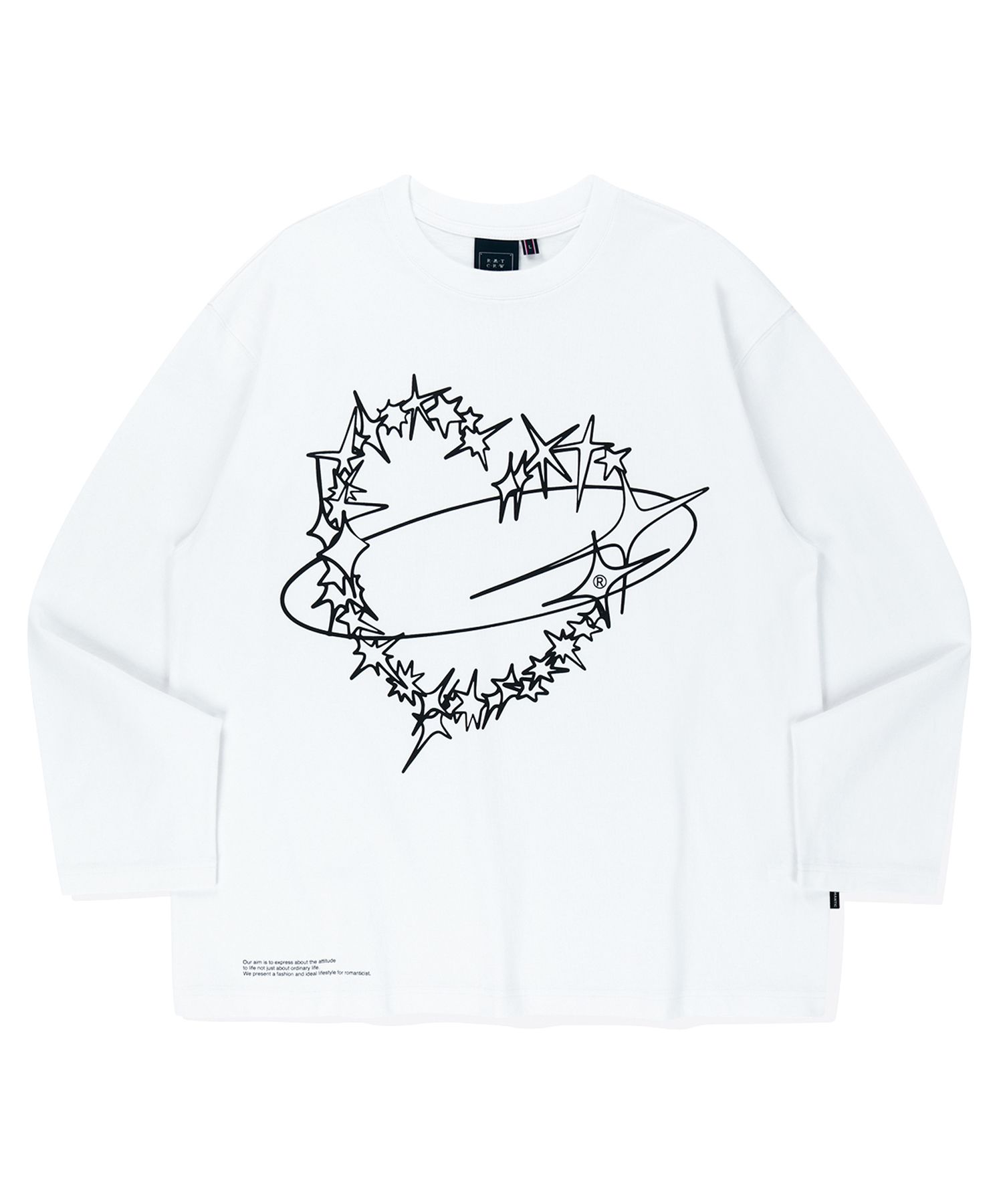 ROMANTIC CROWNのShining Planet Long Sleeve T-Shirt 全2色 MUSINSA | ROMANTIC CROWN Shining Planet Long Sleeve T