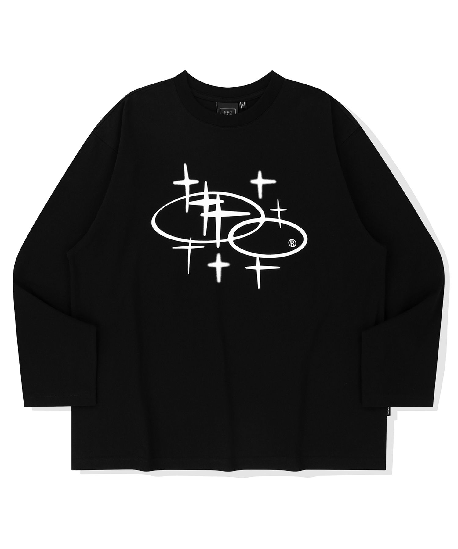 MUSINSA | ROMANTIC CROWN Shining Logo Long Sleeve T-Shirt_Black