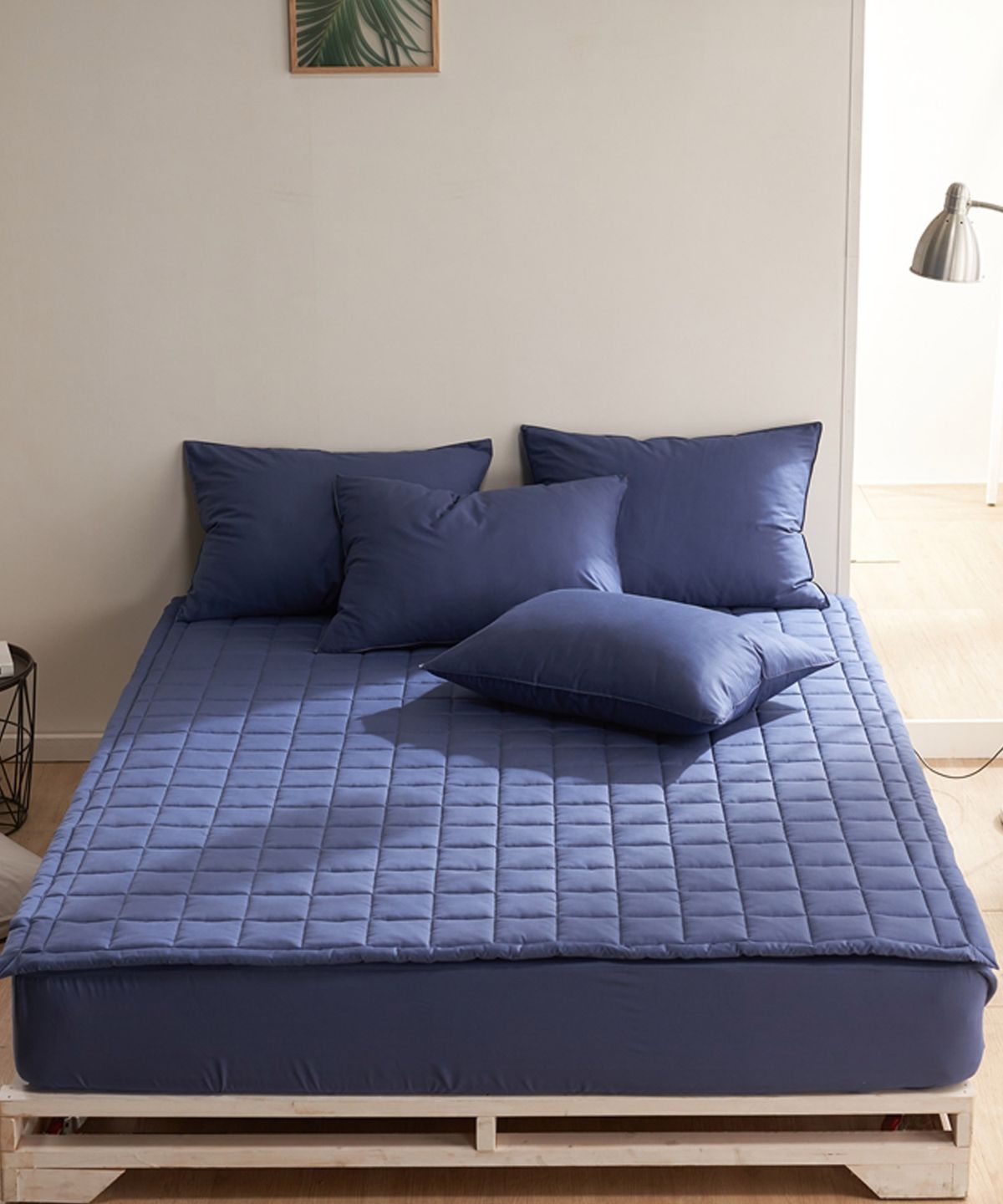 샤이닝홈(SHININGHOME) 마인 S14 40수 순면 논슬립 침대패드 SS/Q/K 3size 8컬러
