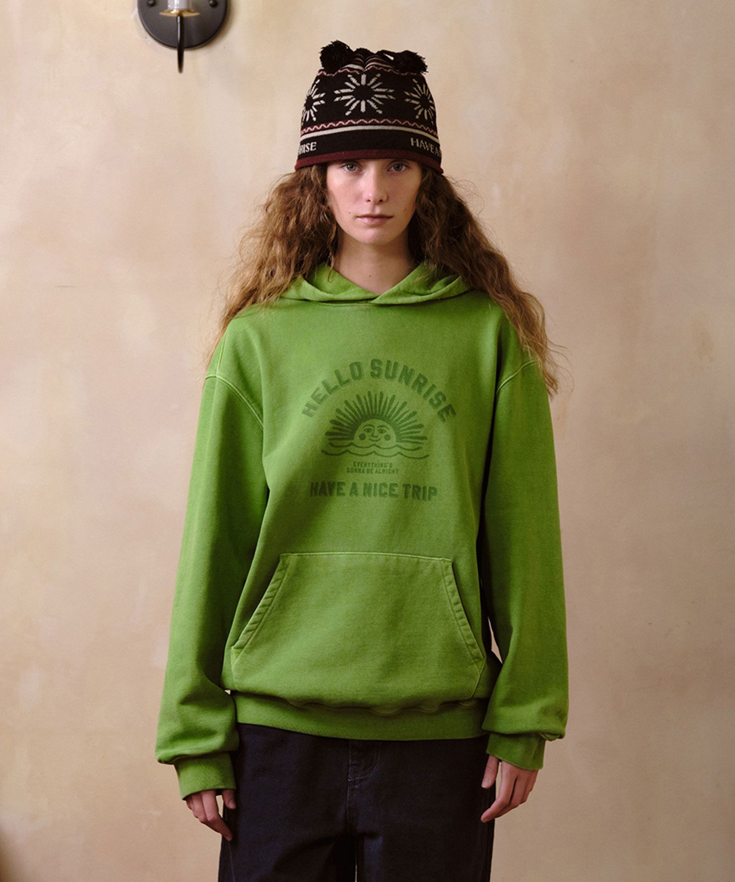 パーカー・フーディ [Hello Sunrise]VTG Arch Logo Hoodie R4974 MUSINSA | HELLO SUNRISE VTG Arch Logo Hoodie_Greenery