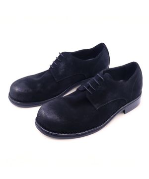 우든 스웨이드 더비 슈즈 블랙