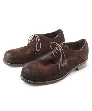 우든 스웨이드 더비 슈즈 브라운