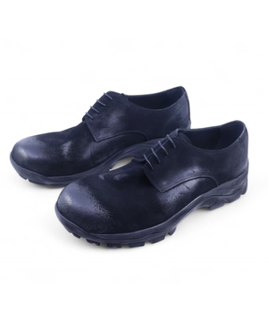 크러쉬 스웨이드 더비 슈즈 블랙