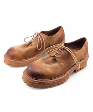 6.5cm 페더 코만도솔 스웨이드 더비 슈즈 베이지