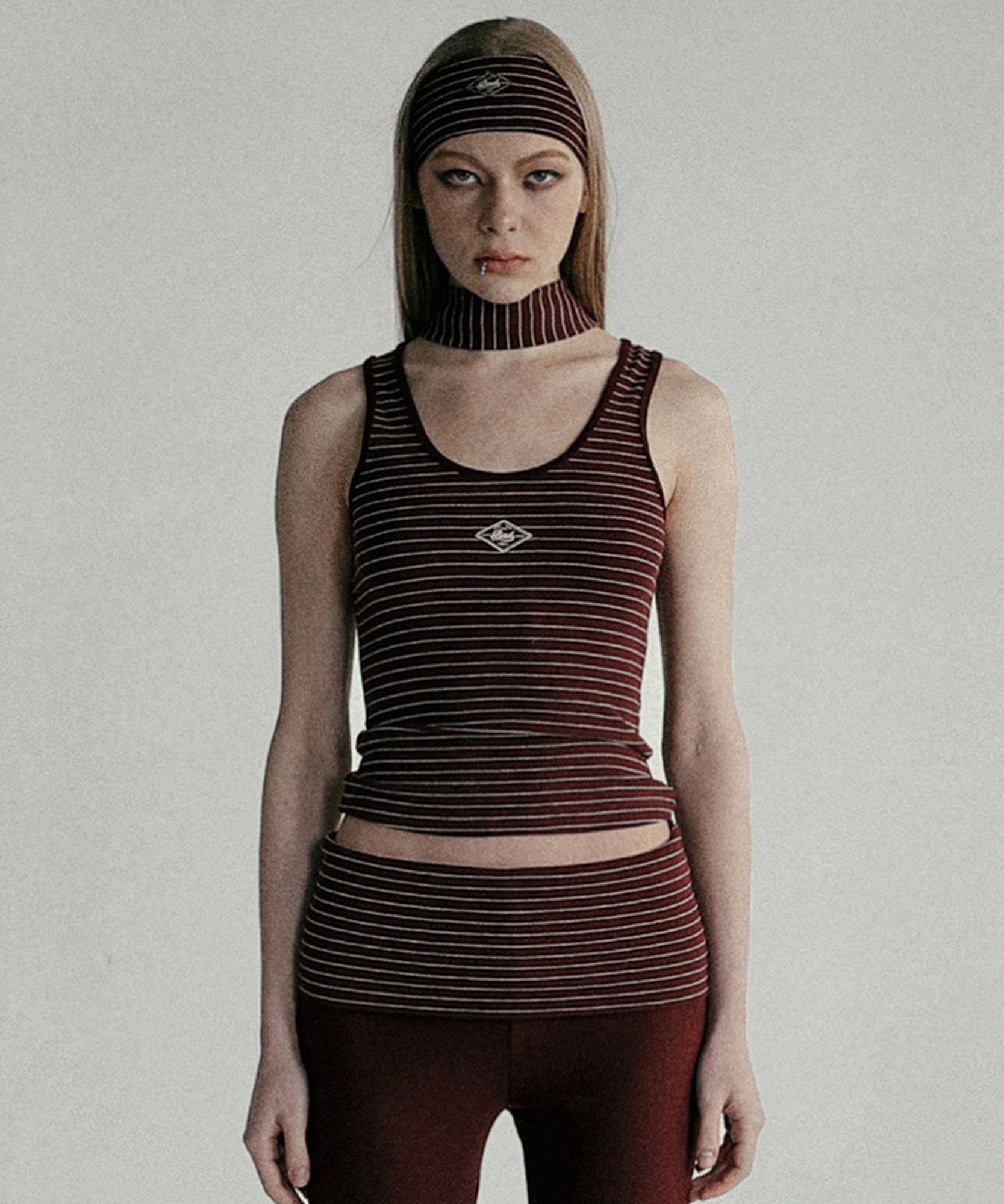 ◆BADBLOOD◆ Beyond Soft Tank 3 Stripe Black w-tnk25-006 MUSINSA | BADBLOOD Beyond Soft Tank 3 - Stripe Wine