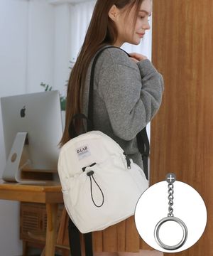 쿠잉 미니 백팩 [레이저각인 오링 키링 증정] - 아이보리