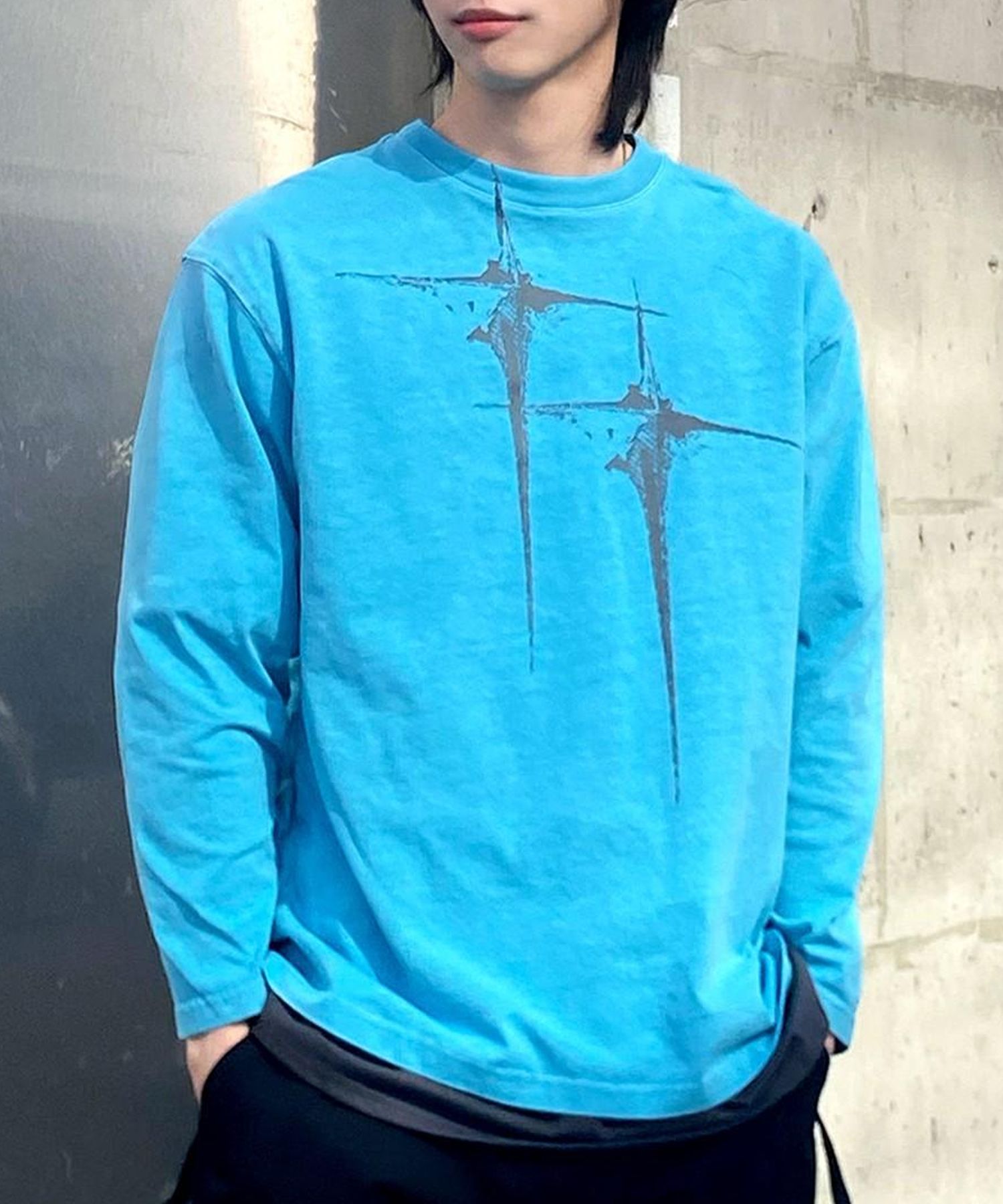 ROMANTIC CROWNのPigment Wash Long Sleeve T-Shirt 全3色 MUSINSA | ROMANTIC CROWN Pigment Wash Long Sleeve T-Shirt_Mint