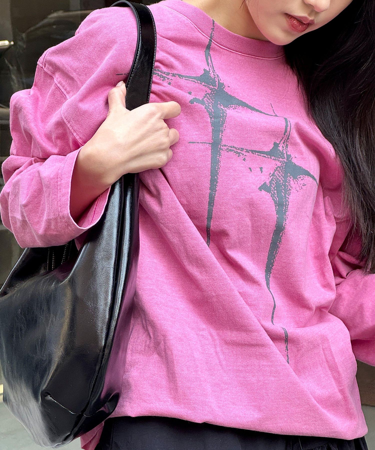 ROMANTIC CROWNのPigment Wash Long Sleeve T-Shirt 全3色 MUSINSA | ROMANTIC CROWN Pigment Wash Long Sleeve T-Shirt_Pink