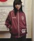 콤비네이션 테이프 져지 트랙 자켓 버건디