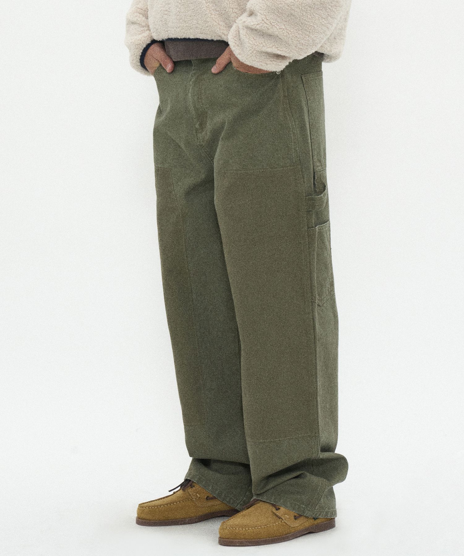 MUSINSA公式 | PARTIMENTO Canvas Work Pants Khaki