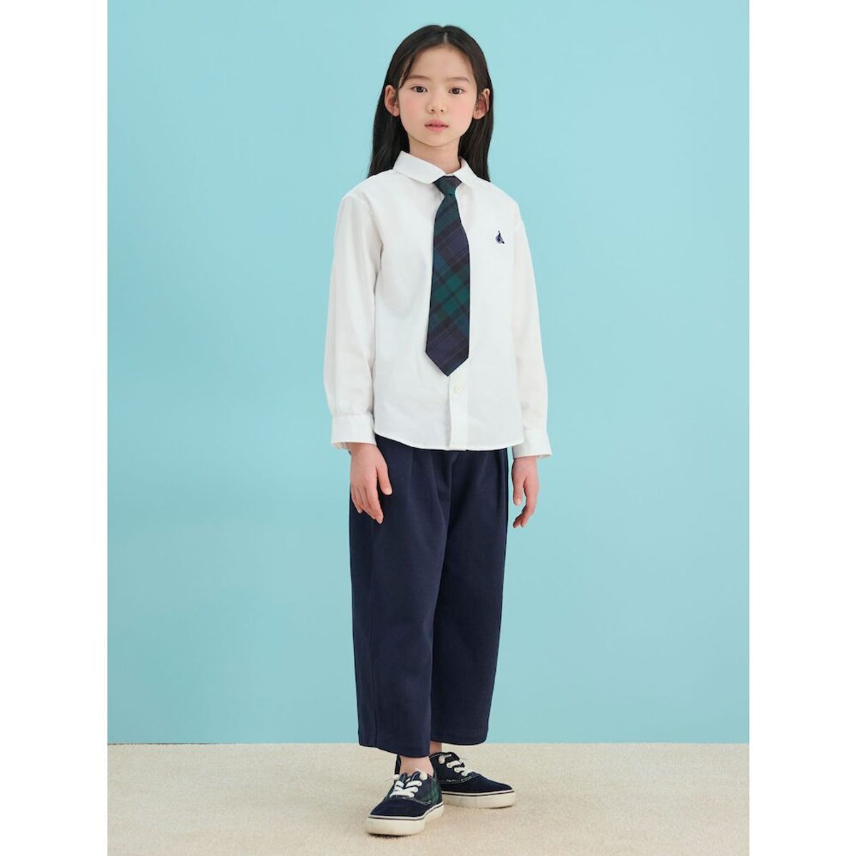 빈폴 키즈(BEANPOLE KIDS) 여아 저지 와이드 팬츠  네이비 (BI5121G03R)