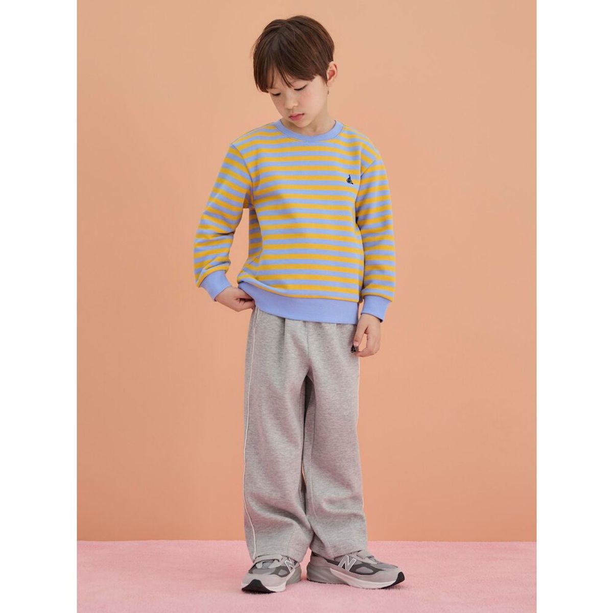 빈폴 키즈(BEANPOLE KIDS) 저지 와이드 팬츠  그레이 (BI5121U023)