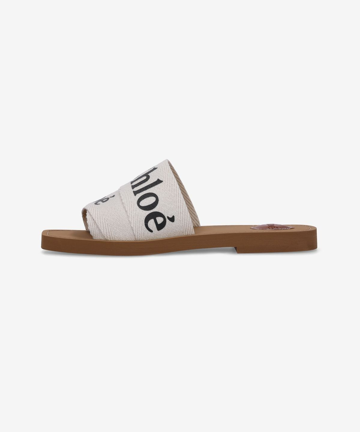 ★Chloe★ Woody Mule White CHC22U188Z3101 CHC22U188Z3101SS25 Woody Flat Mule | Must-have Women's White Slides | Chloé US