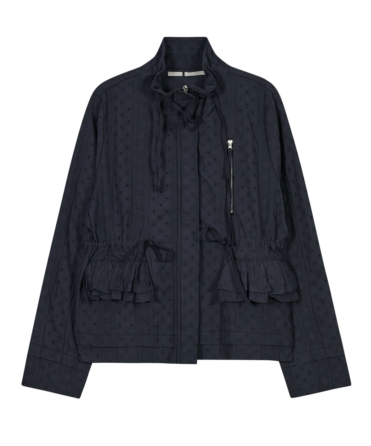 타입서비스(TYPESERVICE) String Trimmed Lace Jacket [Navy]