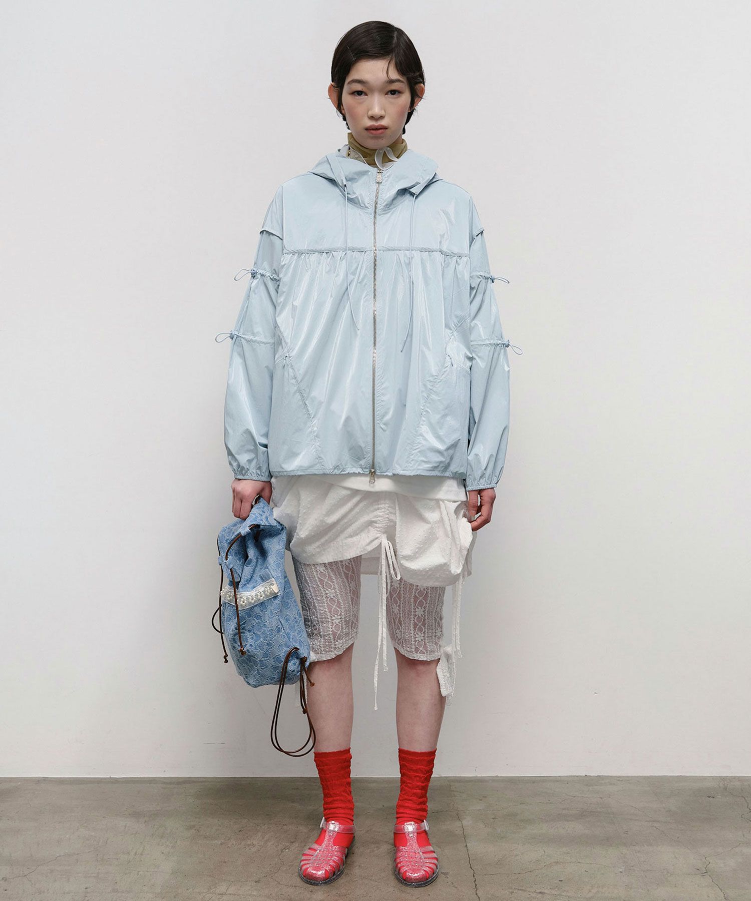◆typeservice◆ Glossy Shirring Hooded Windbreaker Ivory OST 61CHicEH9+L._AC_SX466_.jpg