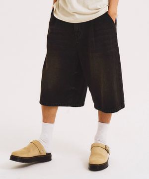 도밍고 데님 쇼츠 블랙