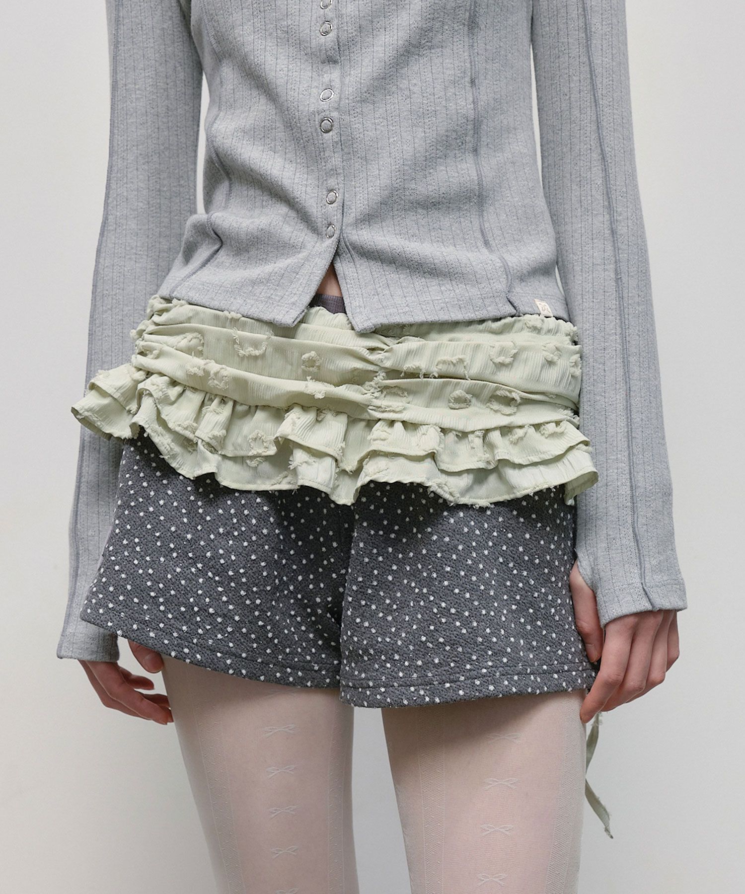 TYPESERVICE ♥ Clean Lace Layered Wrap Skirt /追跡付 MUSINSA | TYPESERVICE Clean Lace Layered Wrap Skirt [White]