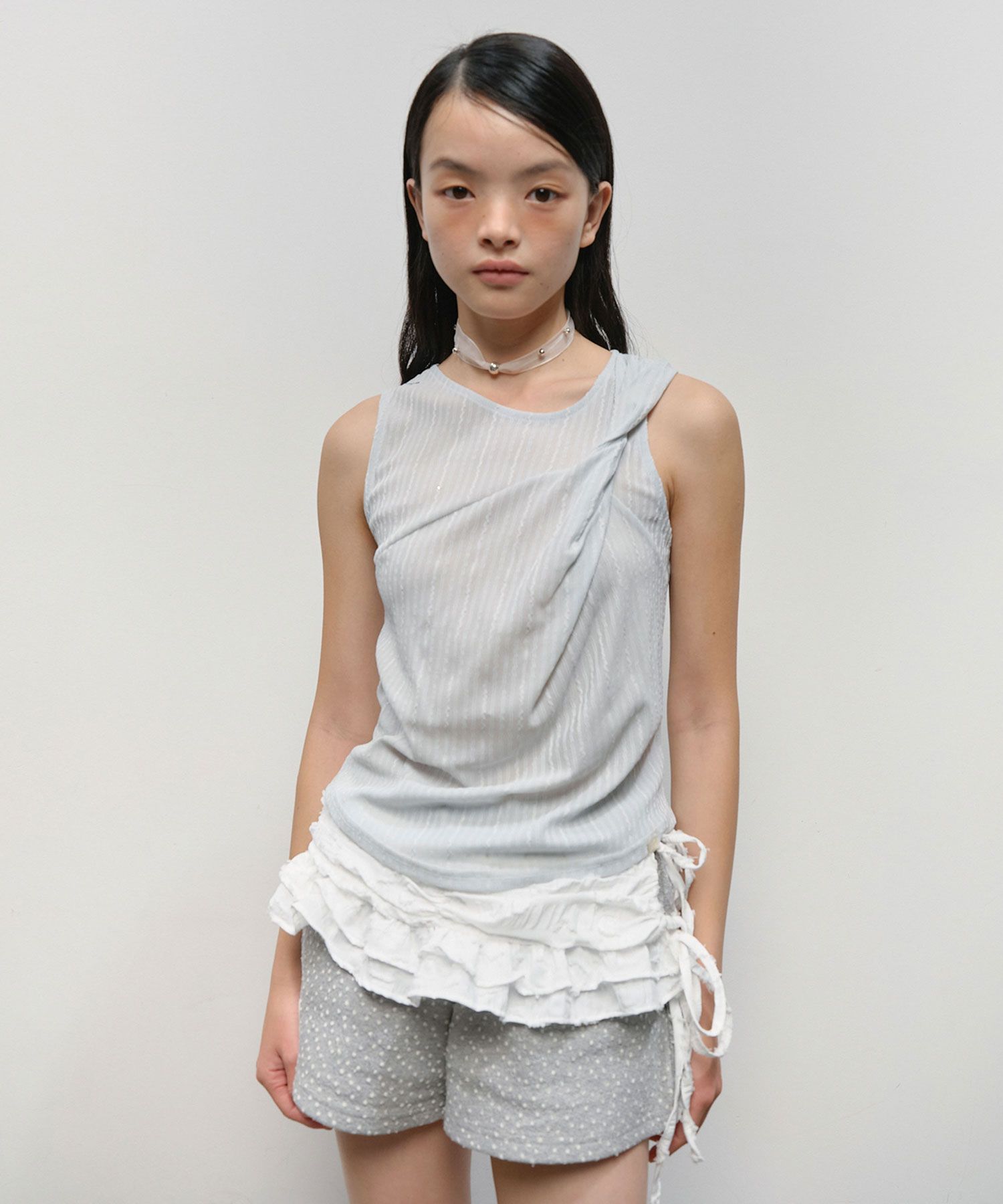 TYPESERVICE ♥ Clean Lace Layered Wrap Skirt /追跡付 MUSINSA | TYPESERVICE Clean Lace Layered Wrap Skirt [White]