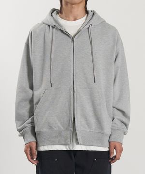 2WAY 후드 집업 (MELANGE GREY)