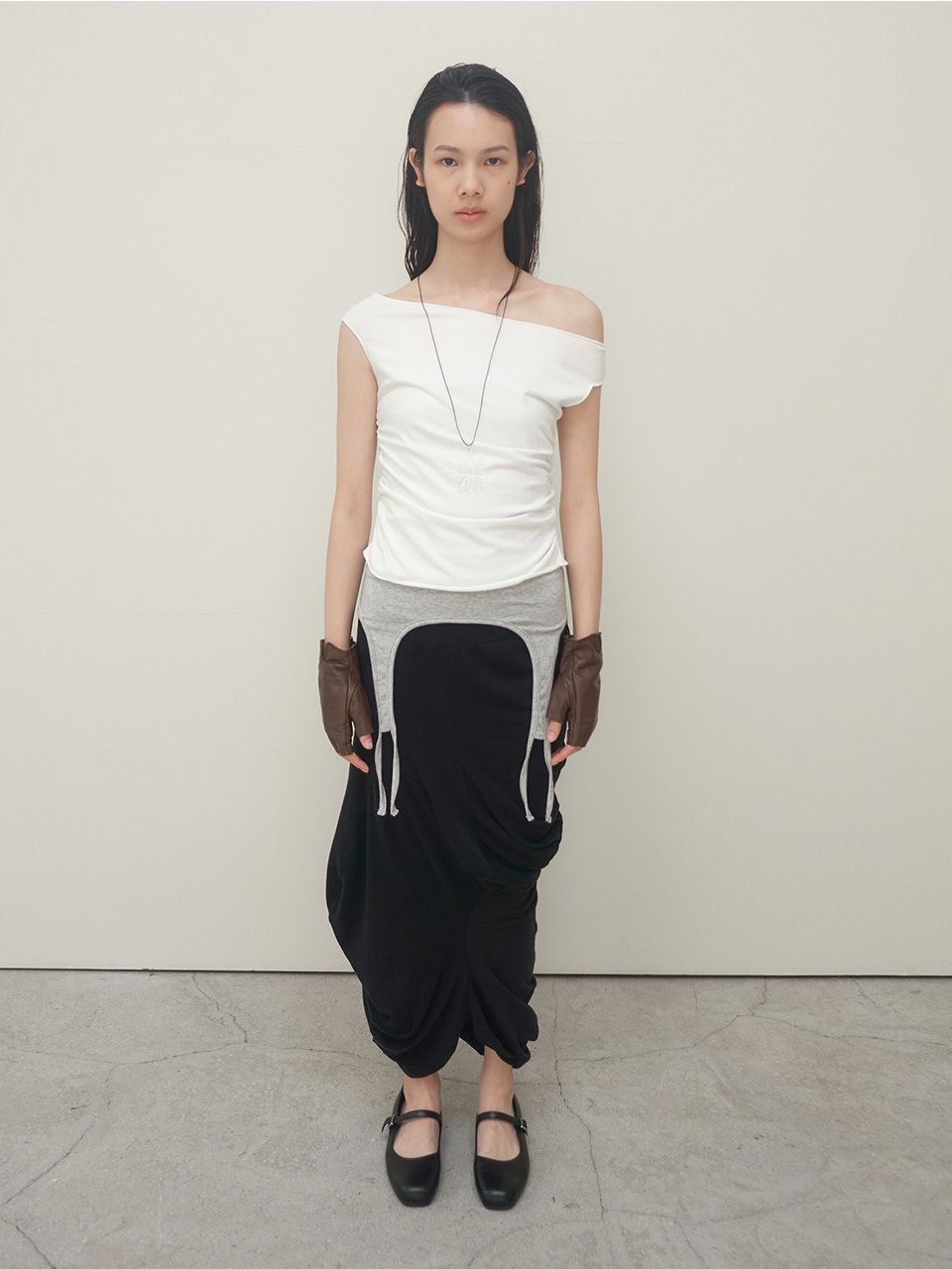 スカート CERRIC : 25SS / SHELL LONG SKIRT (3COLORS) MUSINSA | CERRIC SHELL LONG SKIRT / GRAY