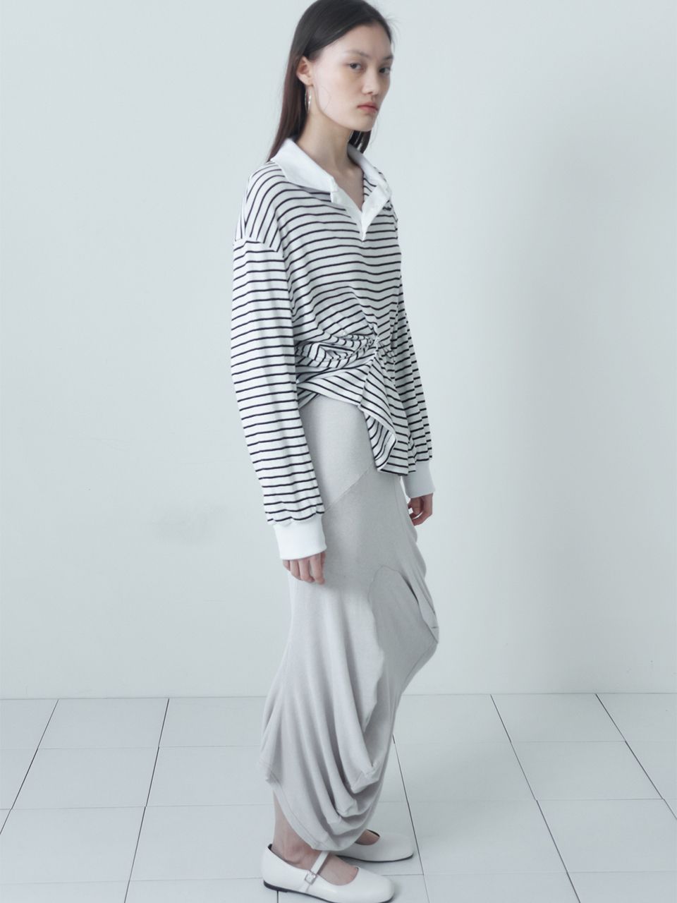 スカート CERRIC : 25SS / SHELL LONG SKIRT (3COLORS) MUSINSA | CERRIC SHELL LONG SKIRT / GRAY