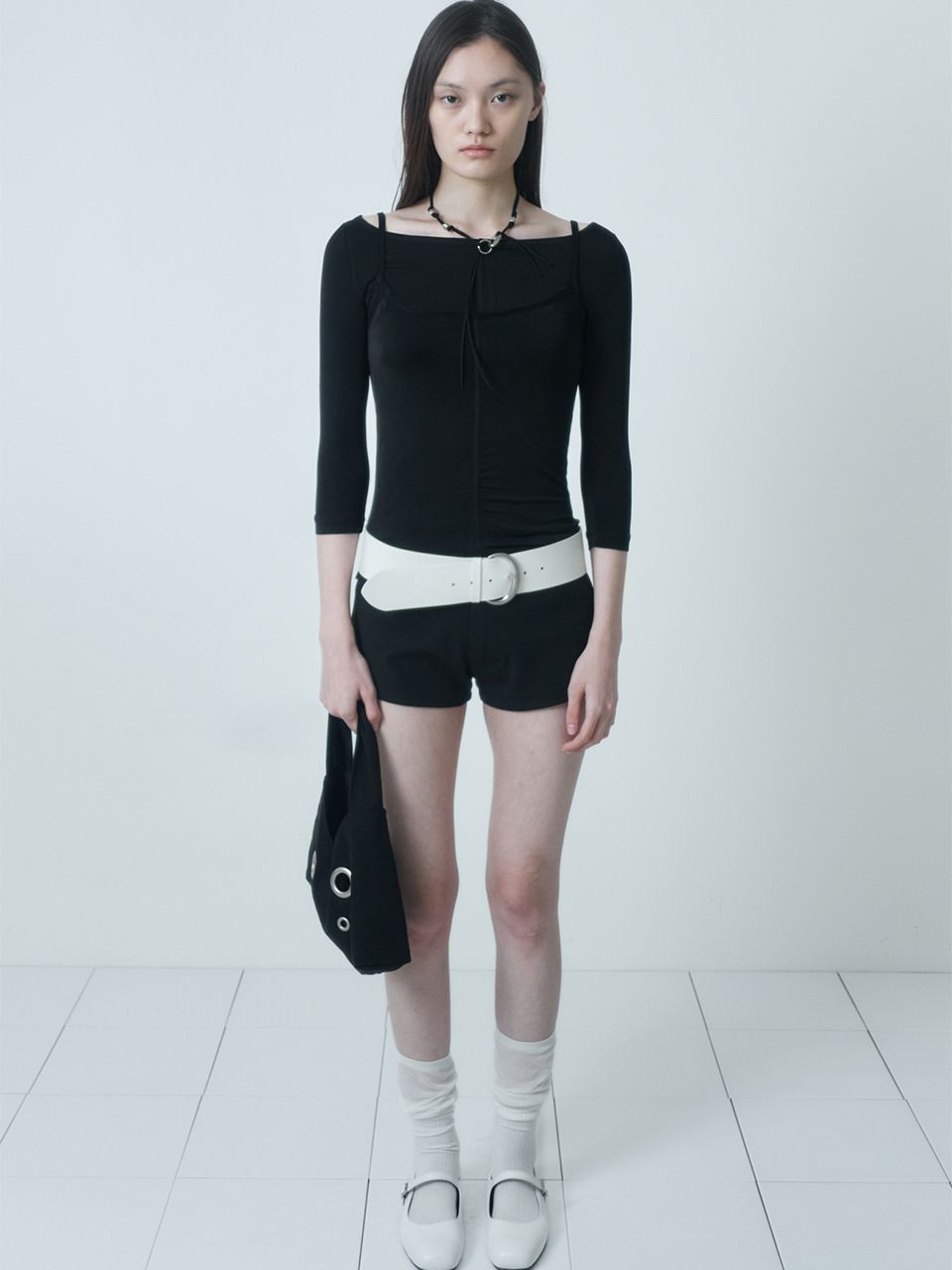 ★CERRIC★DOUBLE POCKET SHORT★1523★Black★韓国★大人気★ MUSINSA公式 | CERRIC DOUBLE POCKET SHORT / BLACK