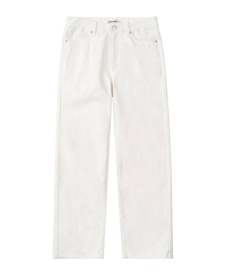 WIDE DENIM PANTS (CREAM)