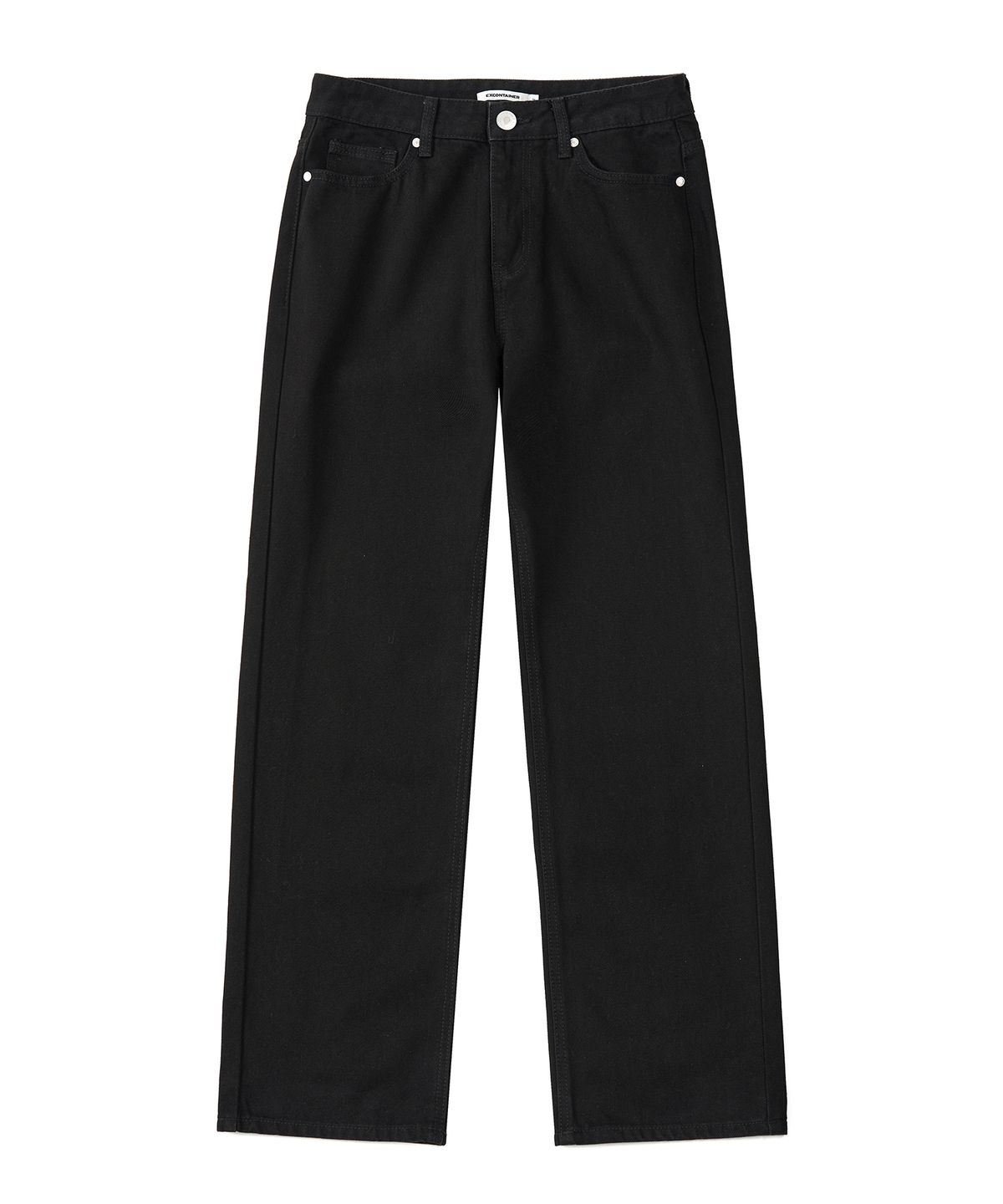 엑스컨테이너(EXCONTAINER) WIDE DENIM PANTS (BLACK)