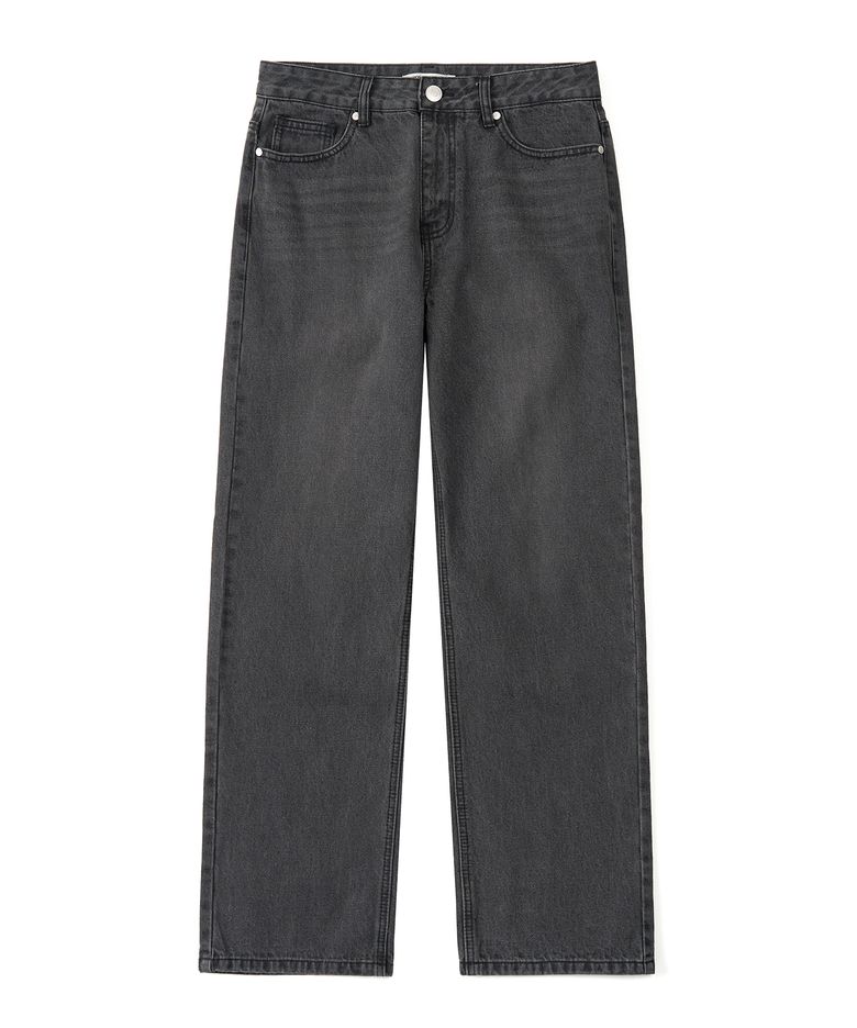 WIDE DENIM PANTS (DARK GREY)