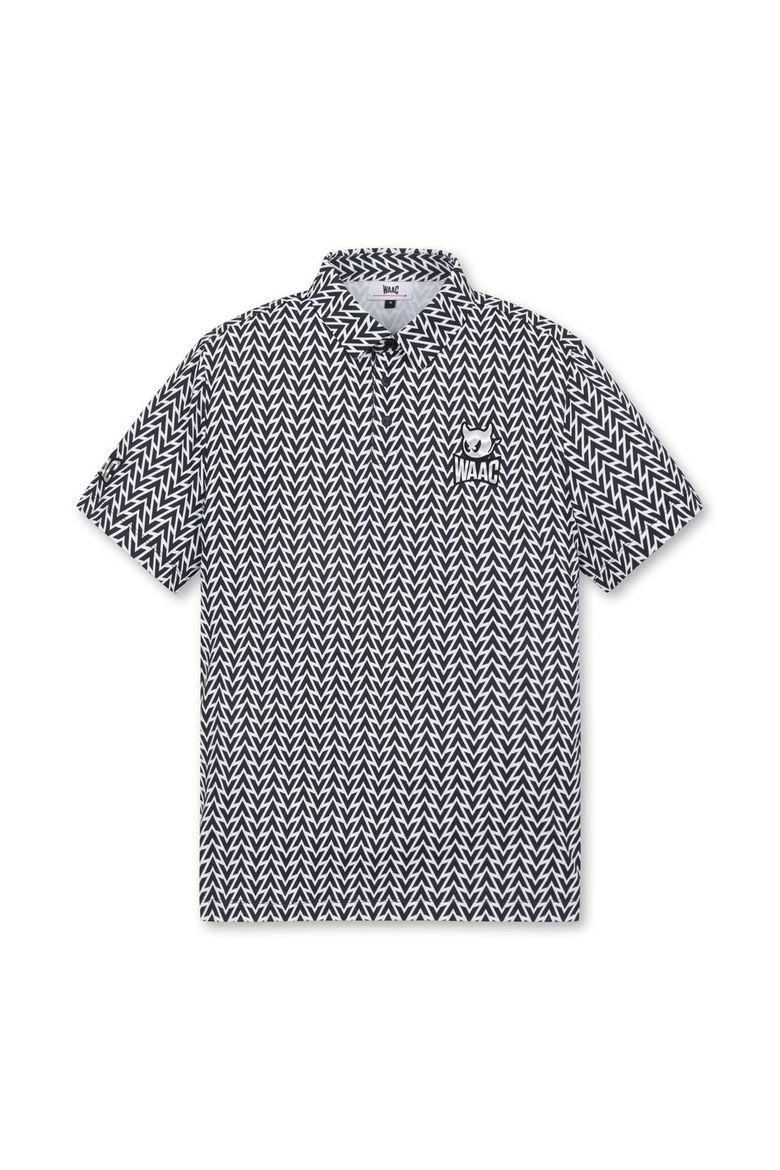 Men Arrow Pattern SS Polo_WMTCM25906BKX