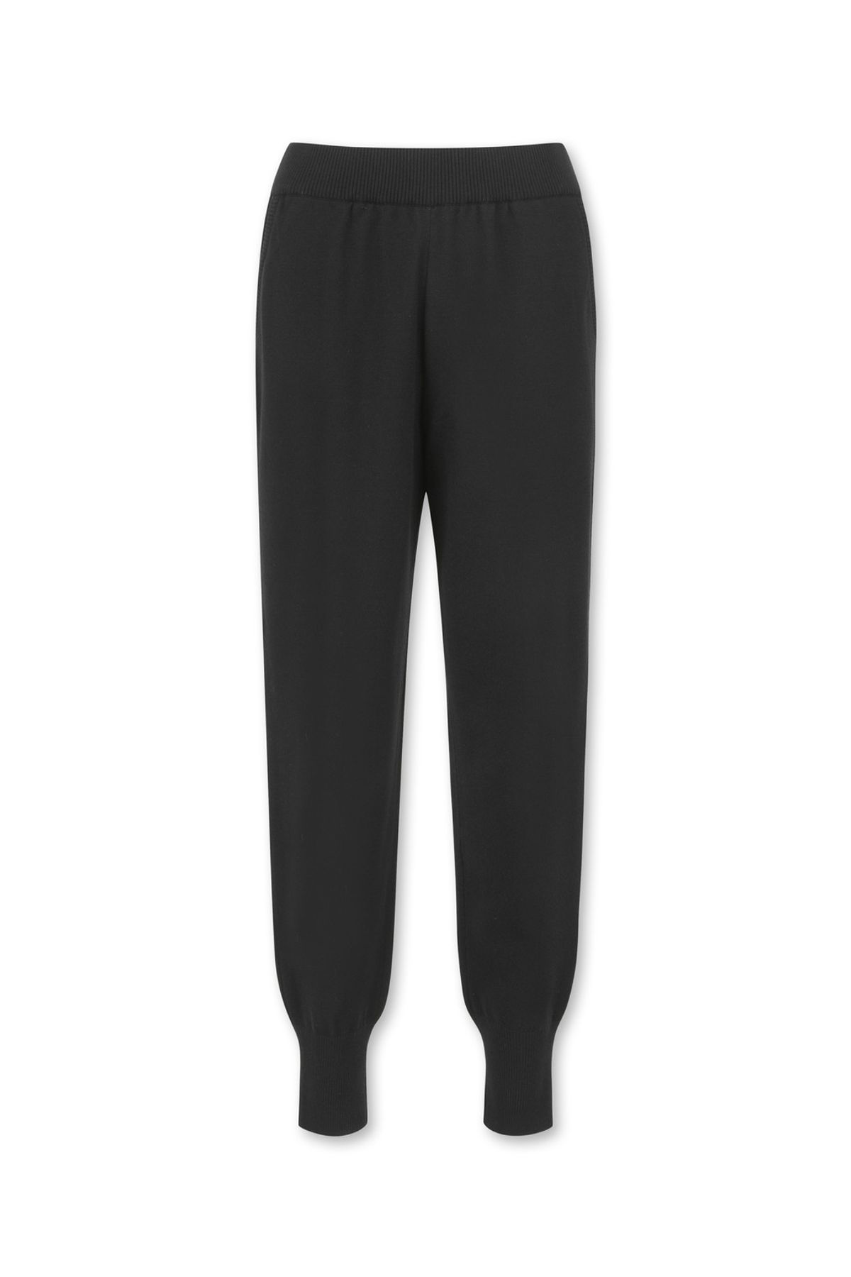 왁(WAAC) WAAC THE ORIGINAL Women Long Rib Knit Jogger Pants_WWWAS25133BKX
