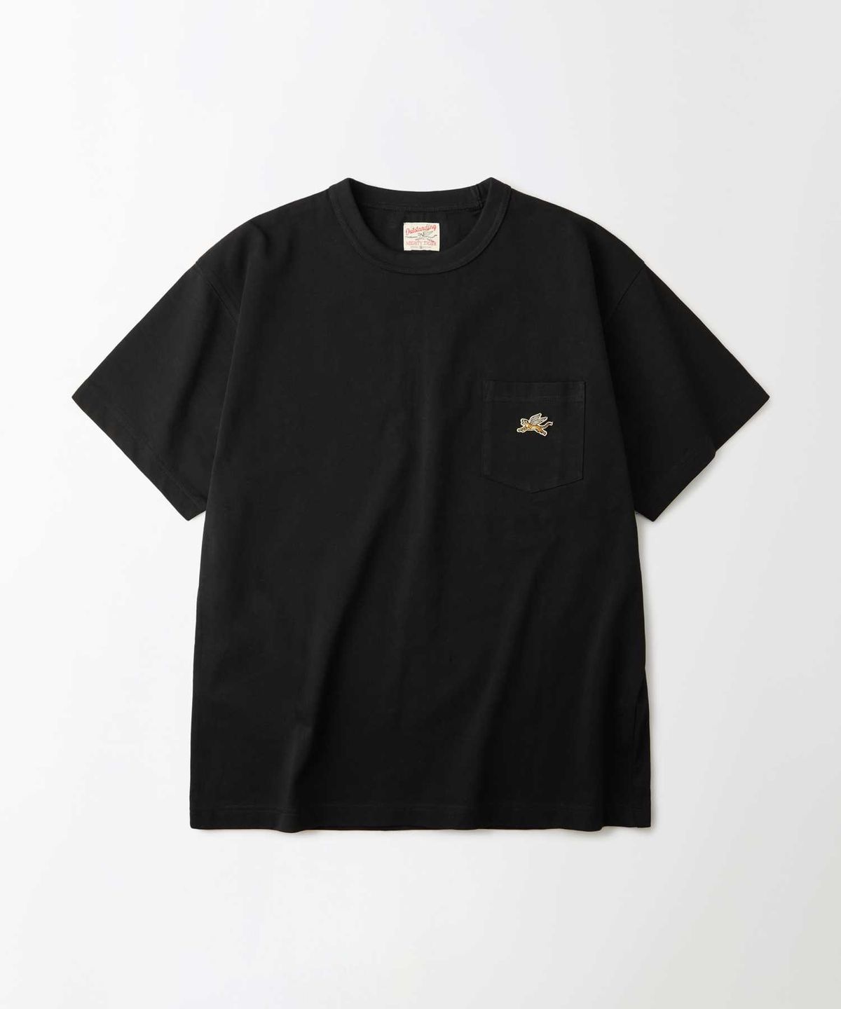 아웃스탠딩(OUTSTANDING) MIGHTY TIGER LOGO POCKET TEE_BLACK