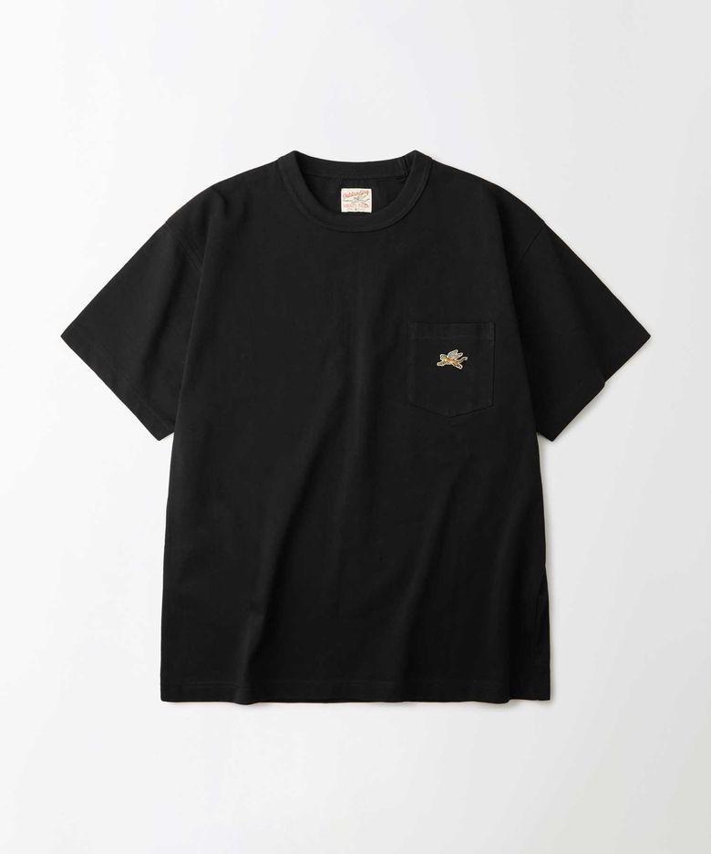 MIGHTY TIGER LOGO POCKET TEE_BLACK