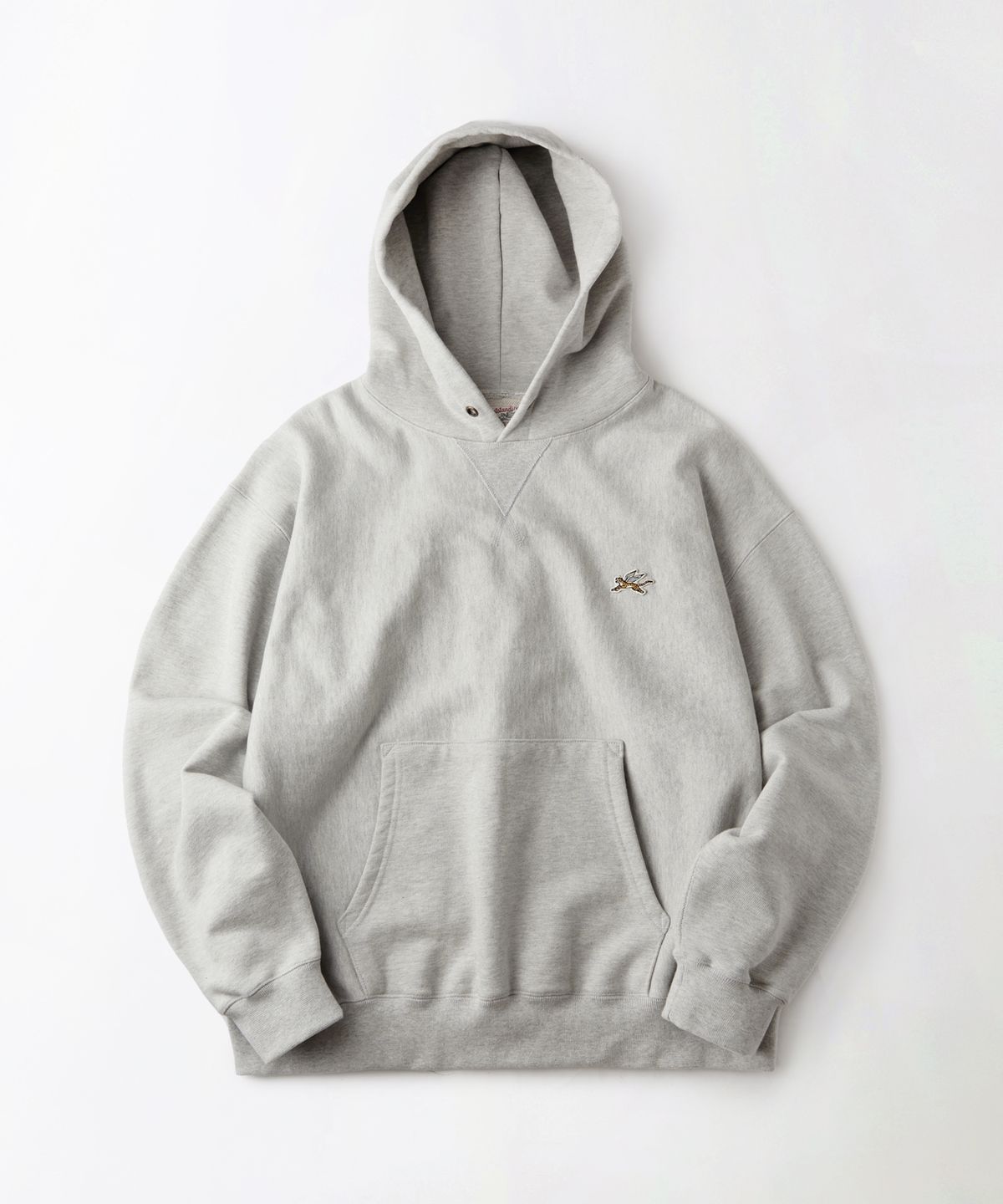 아웃스탠딩(OUTSTANDING) MIGHTY TIGER LOGO HOOD SWEAT_3%MELANGE GRAY