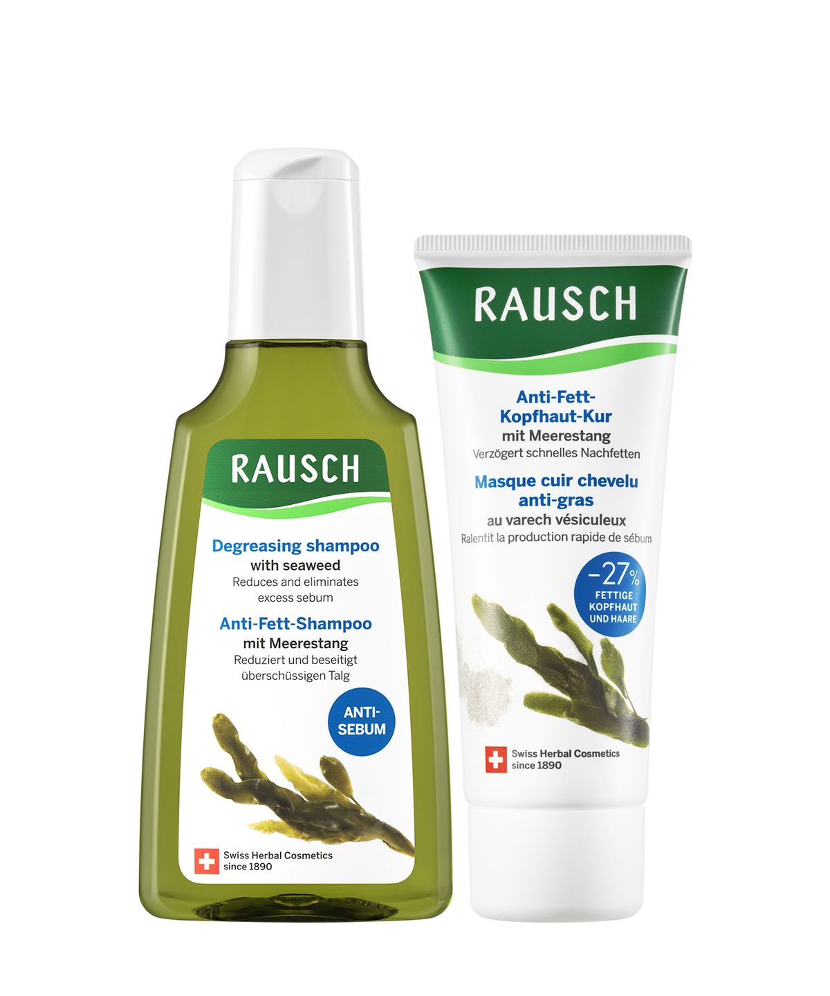 라우쉬(RAUSCH) 씨위드 샴푸200ml + 씨위드 스칼프 팩100ml 듀오