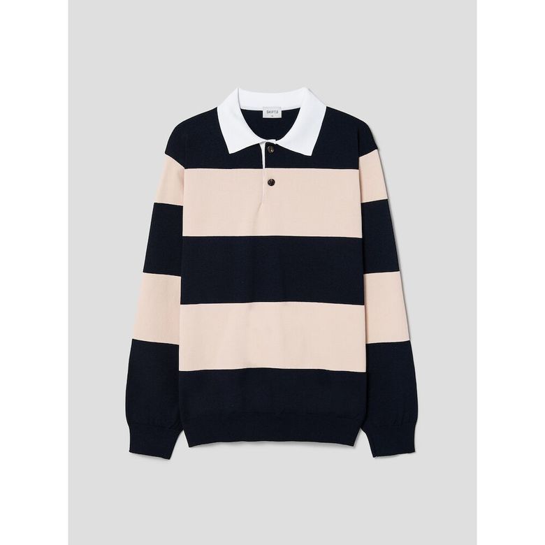 Block Pattern Polo  Yellow
