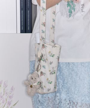 [논로컬 X 이하여백] Multi Floral Hand Drawing Tumbler Bag - Ivory