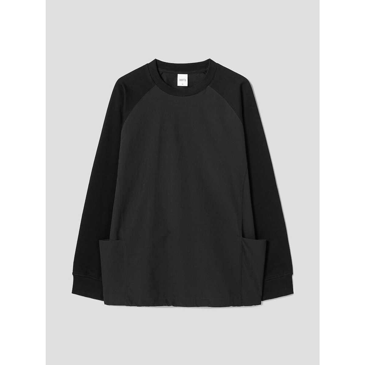 시프트지(SHIFT.G) Woven Mix Sweatshirts  Black
