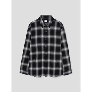 Ombre Check Cloud Shirts  Black