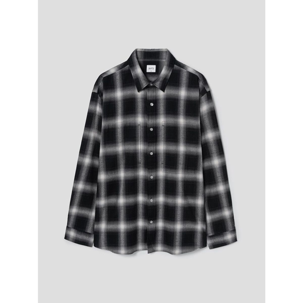 시프트지(SHIFT.G) Ombre Check Cloud Shirts  Black