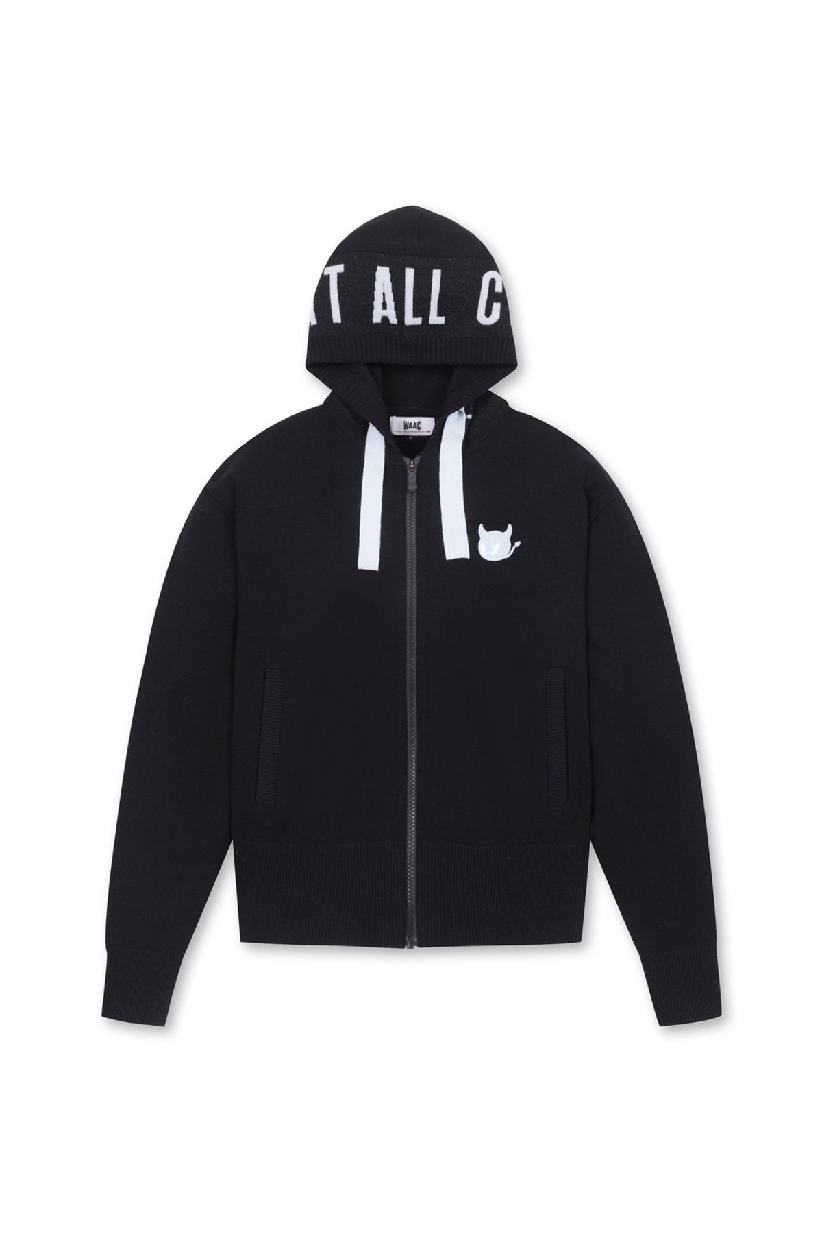 왁(WAAC) Women WAAC THE ORIGINAL Hoodie Full-zip Sweater_WWWAS25132BKX