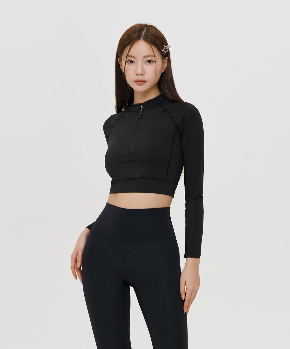 벤디스(VENDIS) 케린 반집업 크롭 래쉬가드 상의(4color)