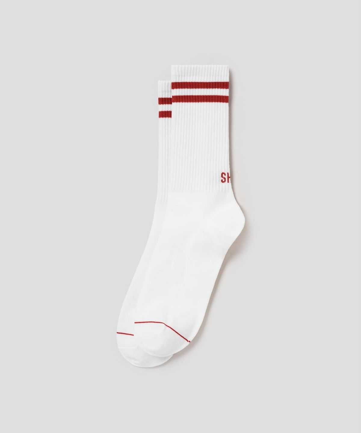 시프트지(SHIFT.G) Stripe Back Logo Casual Socks  White