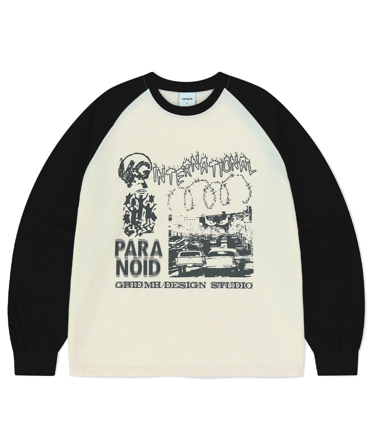 마하그리드(MAHAGRID) INTERNATIONAL RAGLAN LS TEE CREAM(MG2DFMT561A)