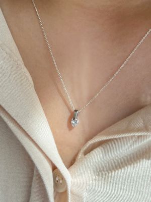 원 클립 하트 넥클리스