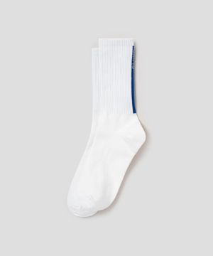 Back Logo Sporty Socks  White
