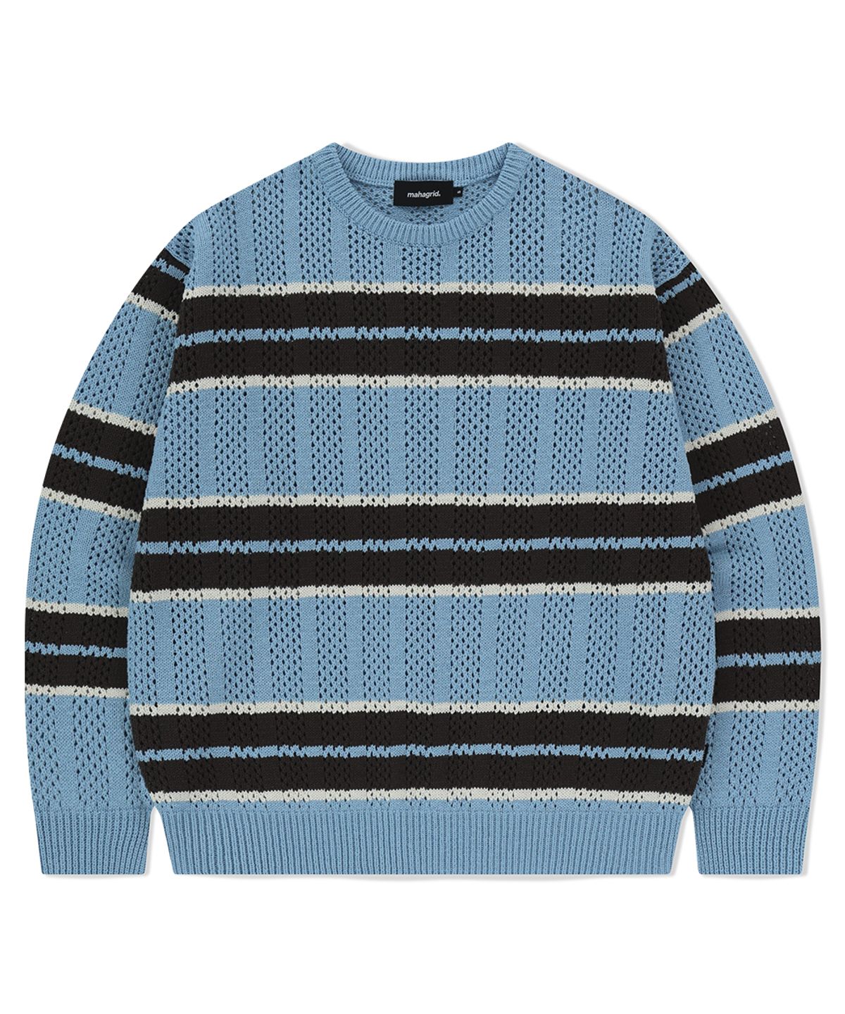 마하그리드(MAHAGRID) MESH STRIPE KNIT SKYBLUE(MG2FSMK611A)