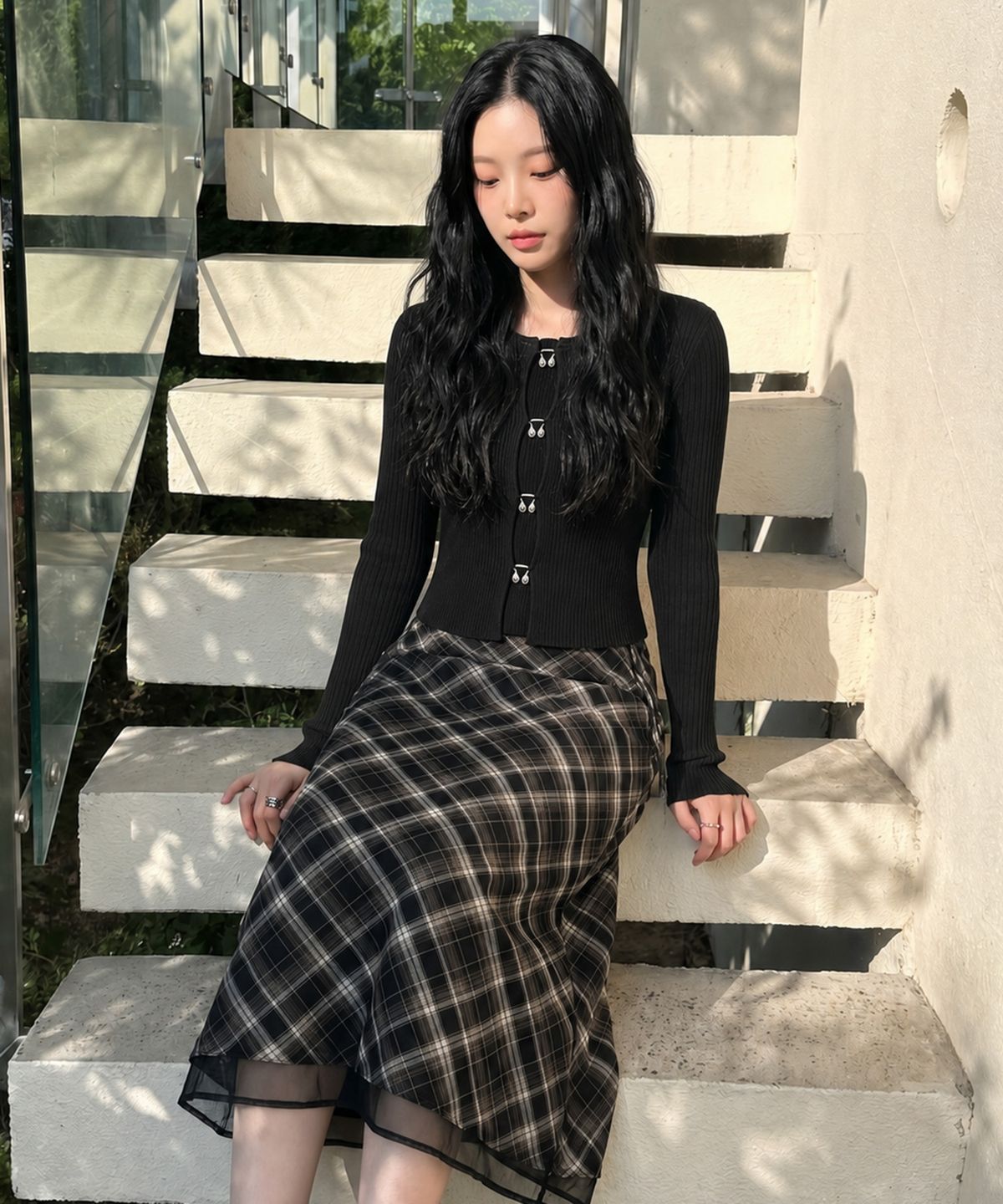 쥬시쥬디(JUCYJUDY) 메탈포인트니트가디건 JZKT02JB