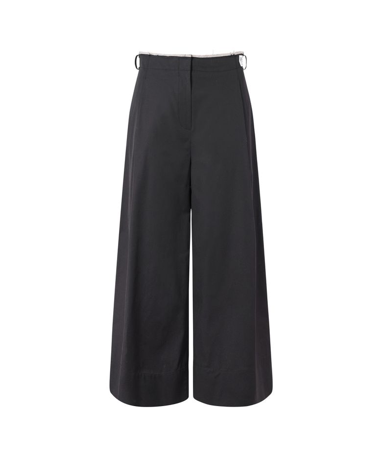 Raw Edged Two Tuck Pants_RQPAS25531BKX