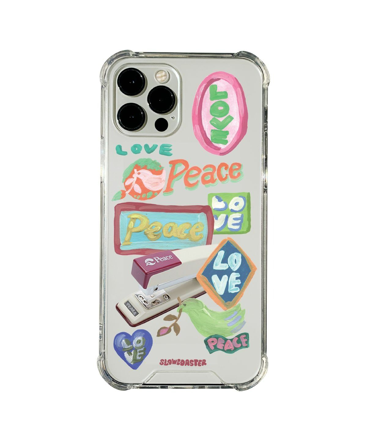 슬로코스터(SLOWCOASTER) [SLCO X PEACE] LOVE_아이폰젤하드케이스 iPhone 12/12PRO